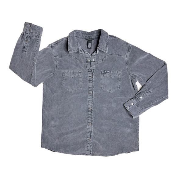 WRANGLER RETRO Corduroy Long Sleeve Snap Front Western Shirt Women’s - Picture 1 of 7